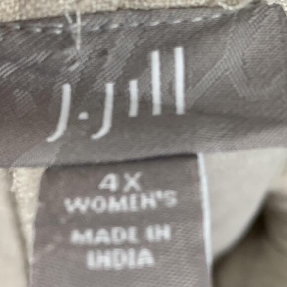 J Jill Pants Womens 4XL Beige Linen Wide Leg Elastic Waist Casual Pockets Light - Picture 4 of 6